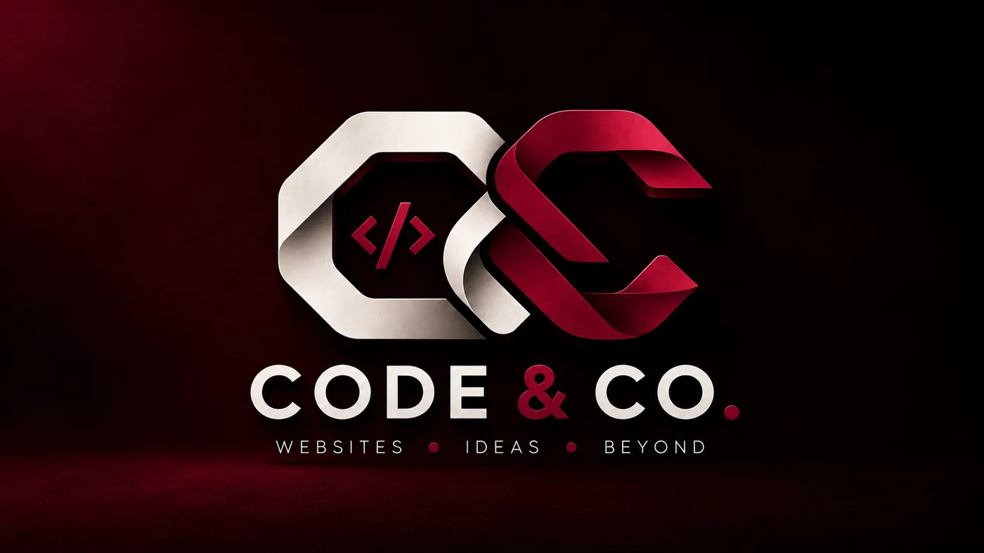CODE & CO. wordmark and the tagline Websites, Ideas, Beyond